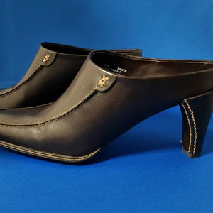 Franco Sarto Brown Leather mule Size 7.